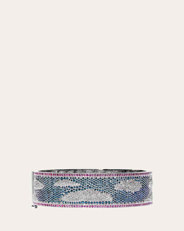 Clouds Bracelet with Multi-Color Diamonds and Sapphire